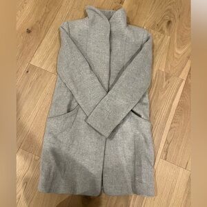 Aritzia Wilfred Cocoon Coat Light Grey XS